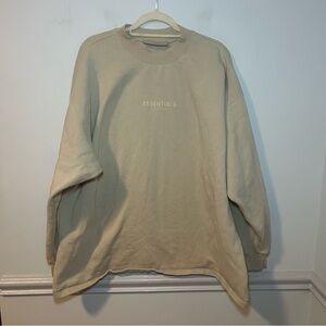 Essentials Fear of God Wheat Crewneck Sweatshirt Size Large